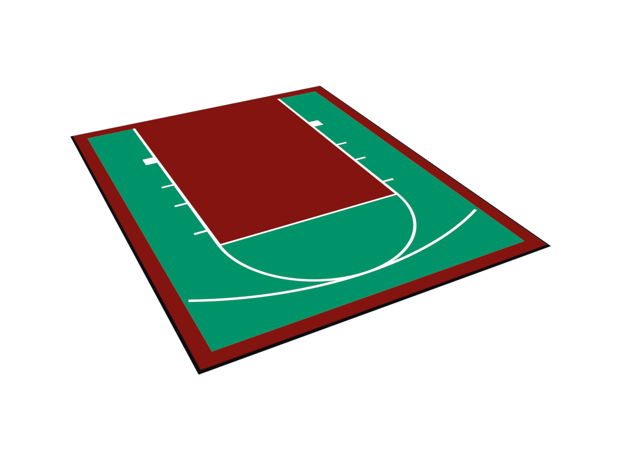 VersaCourt Shooting Court kit in Emerald Green / Burgundy