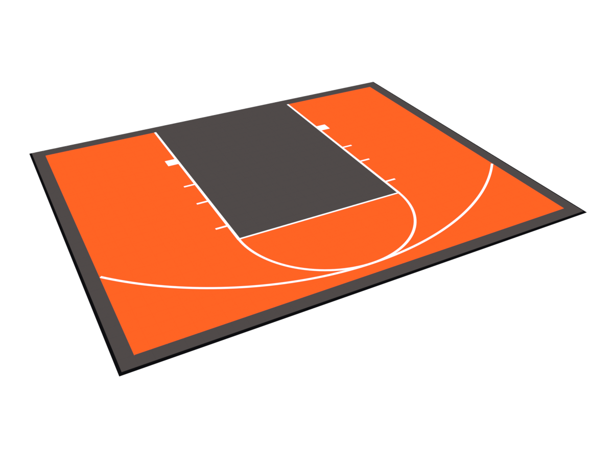 VersaCourt Wide Driveway Court kit in Rust Red / Graphite